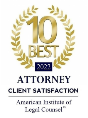 “10 Best Attorneys” American Institute of Legal Counsel.